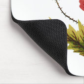 Crewel Embroidery Red Poppy Mousepad (Ecke)