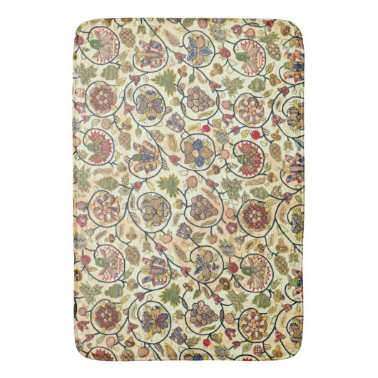 Crewel Work Stickerei Obst und Blume Badematte (Vorderseite Vertikal)