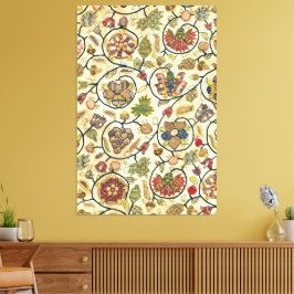 Crewel Work Stickerei Obst und Blume Leinwanddruck