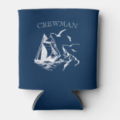 Crewman Sailboat Sailor Navy Blue Custom Dosenkühler (Vorderseite)