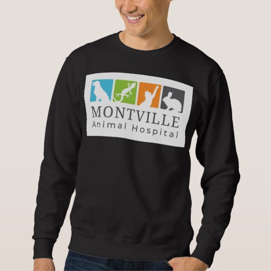 Crewneck-Sweatshirt mit großem Logo Sweatshirt (Vorderseite)