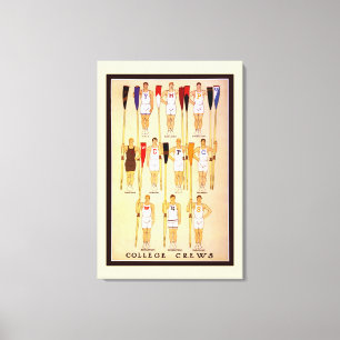 Crews der Uni Rowers Leinwanddruck