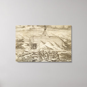 Crews, die Bären töten und hauen, außerhalb der Ka Leinwanddruck