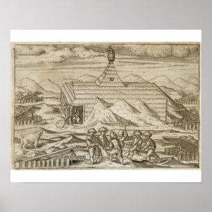 Crews, die Bären töten und hauen, außerhalb der Ka Poster