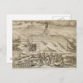 Crews, die Bären töten und hauen, außerhalb der Ka Postkarte (Vorne/Hinten)