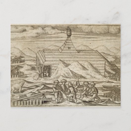 Crews, die Bären töten und hauen, außerhalb der Ka Postkarte (Vorderseite)