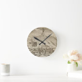 Crews, die Bären töten und hauen, außerhalb der Ka Runde Wanduhr (Zuhause)