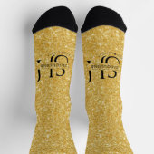 Crews für Gold in Schwarzen Logos Socken (Oben)