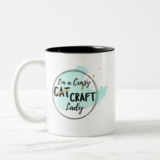Crezy Handwerks-Dame Mug - aquamarin Zweifarbige Tasse (Links)