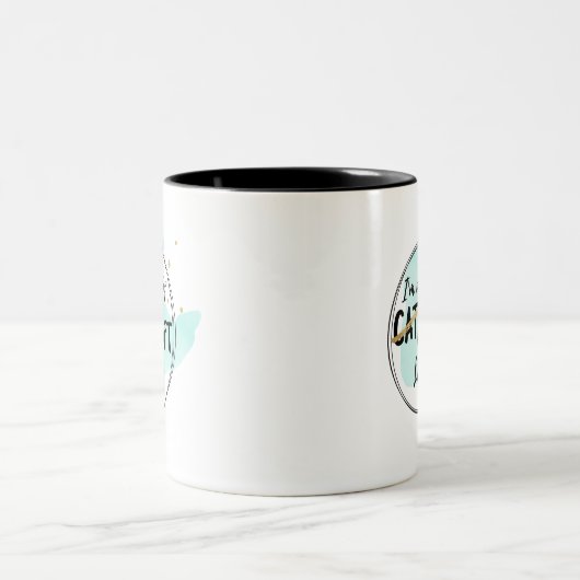 Crezy Handwerks-Dame Mug - aquamarin Zweifarbige Tasse (Mittel)