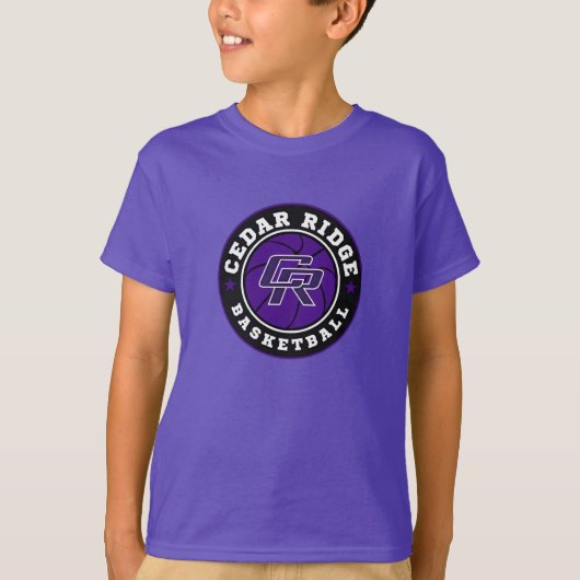 CRHS Basketball-Logo - Lila Shirt für Kinder (Vorderseite)