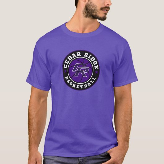 CRHS Basketball-Logo Lila Unisex T-Shirt (Vorderseite)