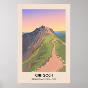 Crib Goch Snowdonia Reiseplakat Poster
