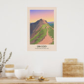 Crib Goch Snowdonia Reiseplakat Poster (Küche)