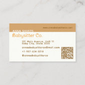 Crib Mobile Babysitter Visitenkarte (Rückseite)