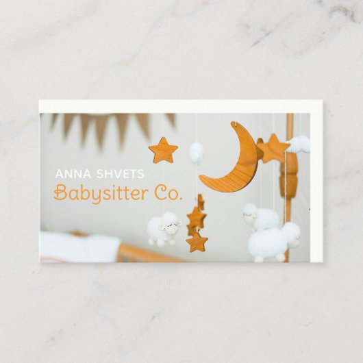 Crib Mobile Babysitter Visitenkarte (Vorderseite)