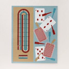 Cribage Game Board und Spielelemente Puzzle