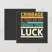 Cribbage A Test Of My Skills Versus Luck Cribbage  Einladung (Vorne/Hinten)