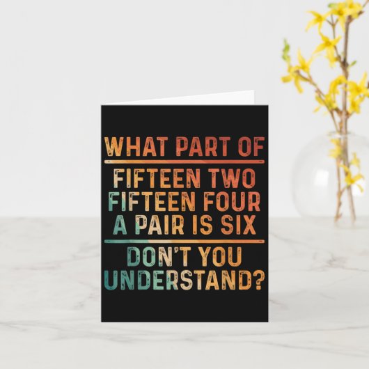 Cribbage Art für Männer Frauen Cribage Board Cribb Karte (Gelbe Blume)