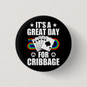 Cribbage Board für Cribbage Card Game Player Funny Button (Vorderseite)