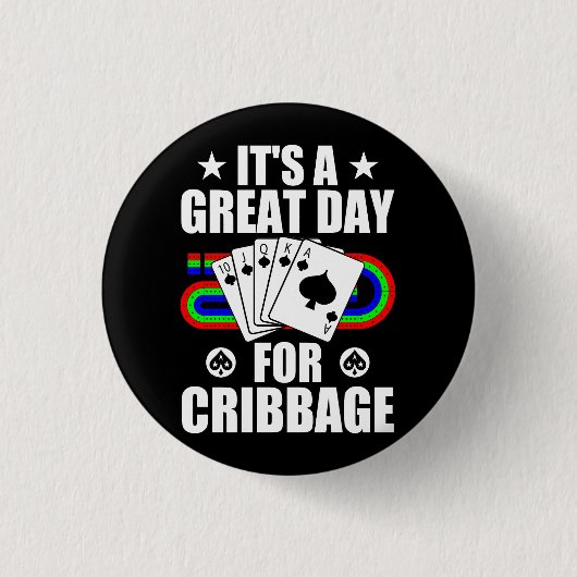 Cribbage Board für Cribbage Card Game Player Funny Button (Vorderseite)