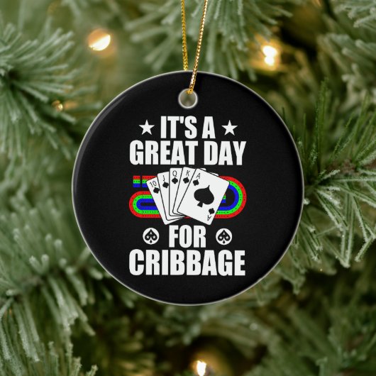 Cribbage Board für Cribbage Card Game Player Funny Keramik Ornament (Baum)