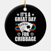 Cribbage Board für Cribbage Card Game Player Funny Keramik Ornament (Hinten)