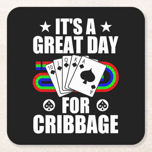 Cribbage Board für Cribbage Card Game Player Funny Rechteckiger Pappuntersetzer (Vorderseite)