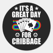 Cribbage Board für Cribbage Card Game Player Funny Runder Aufkleber (Vorderseite)