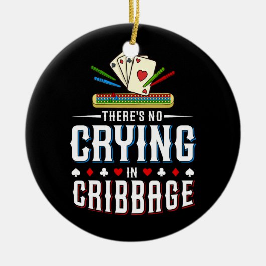 Cribbage Board Player Card Spielregeln Cribage Pla Keramik Ornament (Vorne)