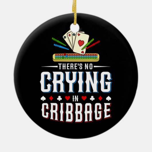 Cribbage Board Player Card Spielregeln Cribage Pla Keramik Ornament (Hinten)