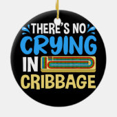Cribbage Board Player Card Spielregeln Cribage Pla Keramik Ornament (Hinten)