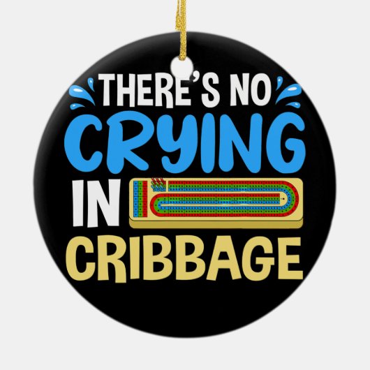 Cribbage Board Player Card Spielregeln Cribage Pla Keramik Ornament (Hinten)