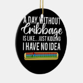 Cribbage Board Player Card Spielregeln Cribage Pla Keramik Ornament (Rechts)