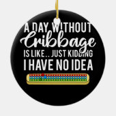 Cribbage Board Player Card Spielregeln Cribage Pla Keramik Ornament (Hinten)