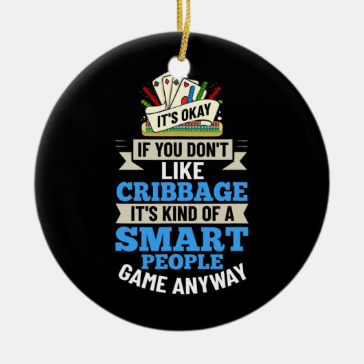 Cribbage Board Player Card Spielregeln Cribage Pla Keramik Ornament (Vorne)