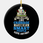 Cribbage Board Player Card Spielregeln Cribage Pla Keramik Ornament (Hinten)