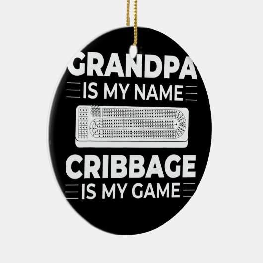 Cribbage Board Spielkartenregeln für Mens Cribbage Keramik Ornament (Rechts)