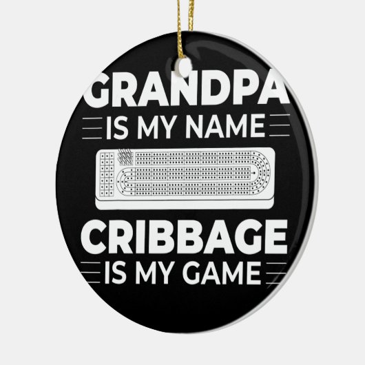 Cribbage Board Spielkartenregeln für Mens Cribbage Keramik Ornament (Links)