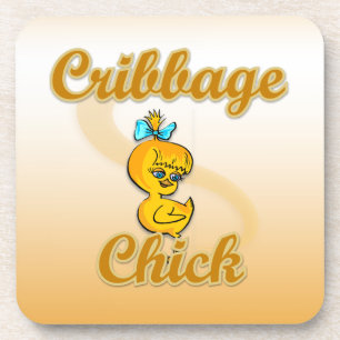 Cribbage Chick Getränkeuntersetzer