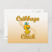 Cribbage Chick Postkarte (Vorne/Hinten)