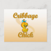Cribbage Chick Postkarte (Vorderseite)