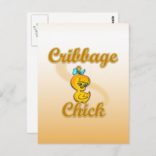 Cribbage Chick Postkarte (Vorne/Hinten)