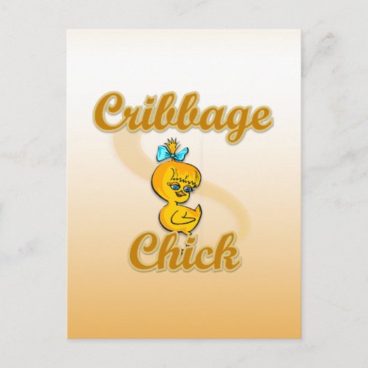 Cribbage Chick Postkarte (Vorderseite)