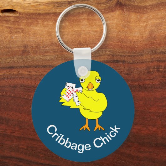 Cribbage Chick Schlüsselanhänger (Vorderseite)