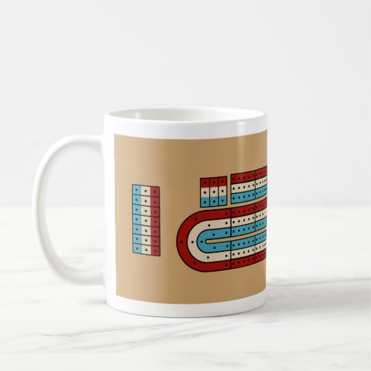 Cribbage Game Board Kaffeetasse (Links)