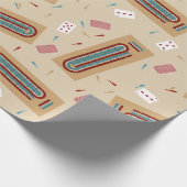 Cribbage Game Board und Spielelemente Gemustert Geschenkpapier (Ecke)