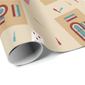 Cribbage Game Board und Spielelemente Gemustert Geschenkpapier (Rolleneckpunkt)