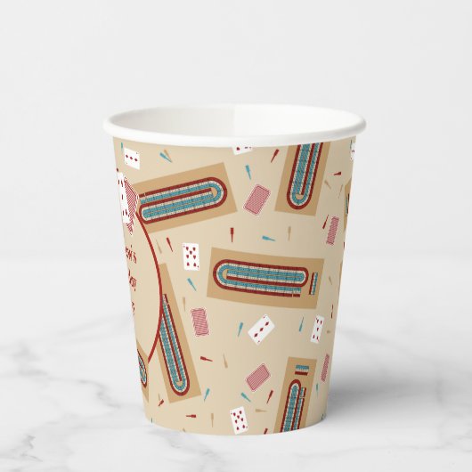 Cribbage Game Themed Personalisiertes Party Pappbecher (Links)