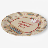 Cribbage Game Themed Personalisiertes Party Pappteller (Schrägansicht)